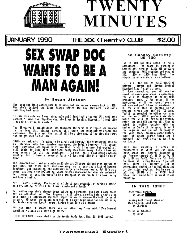 Download the full-sized PDF of Twenty Minutes (January, 1990)