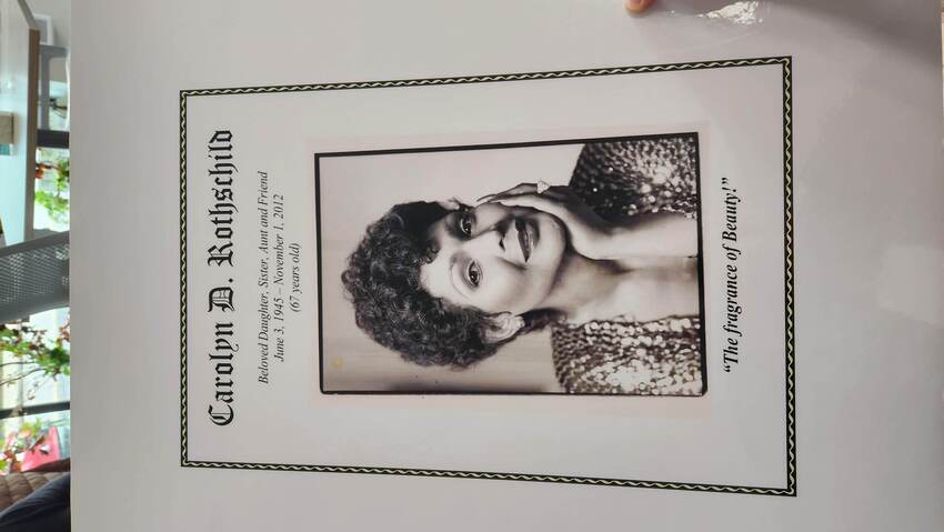 Download the full-sized image of Carolyn D. Rothschild/Carol Durrell funeral photograph