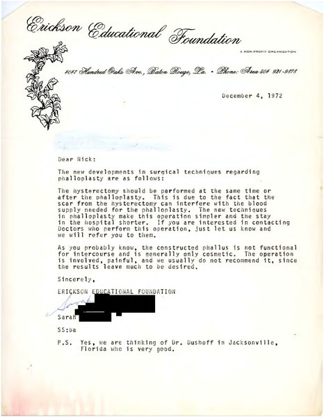 Download the full-sized image of Letter from Sarah [redacted] to Rupert Raj (December 4, 1972)