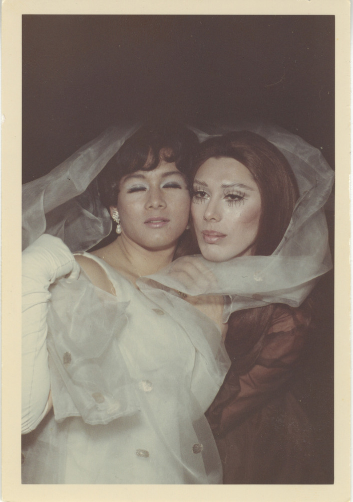 Download the full-sized image of Photograph of Alexis Francois with Person Wearing Wedding Veil