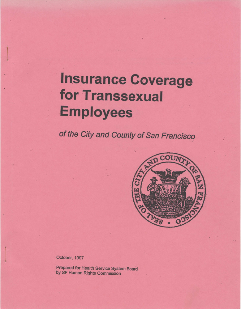 Download the full-sized PDF of Insurance Coverage for Transsexual Employees of the City and County of San Francisco