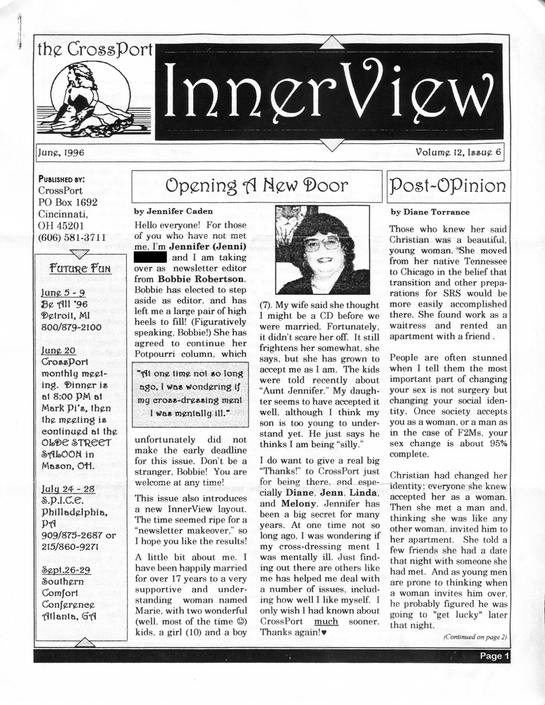 Download the full-sized PDF of Cross-Port InnerView, Vol. 12 No. 6 (June, 1996)