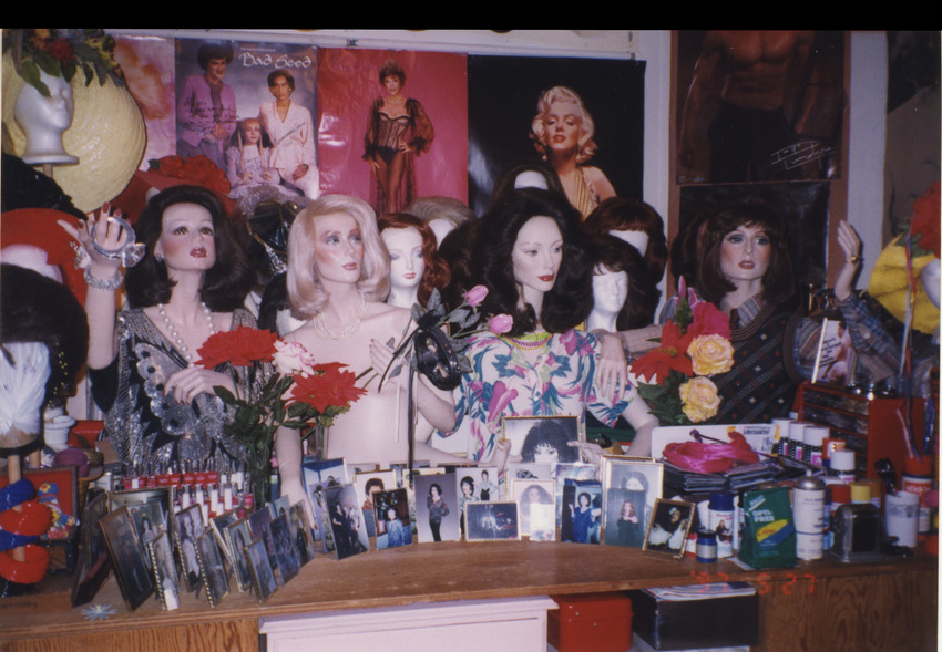 Download the full-sized image of Photograph of Wigs on Mannequins