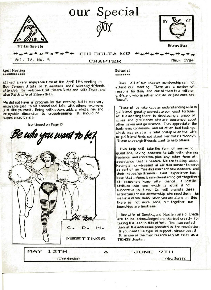 Download the full-sized PDF of Our Special Joy (Vol. 4 No. 5 May, 1984)