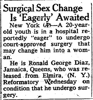 Download the full-sized image of Surgical Sex Change Is 'Eagerly' Awaited
