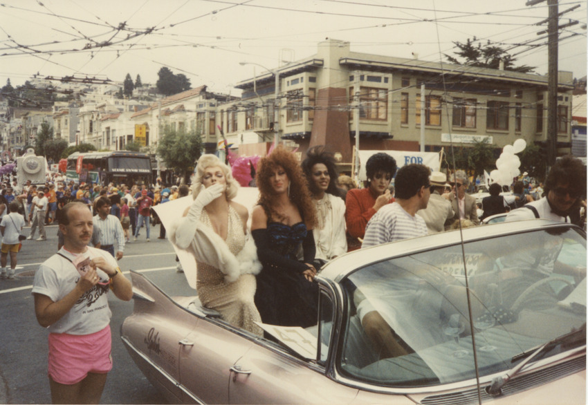 Download the full-sized image of Photograph of People in Car at Parade