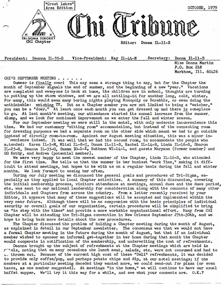 Download the full-sized PDF of Chi Tribune (October, 1979)