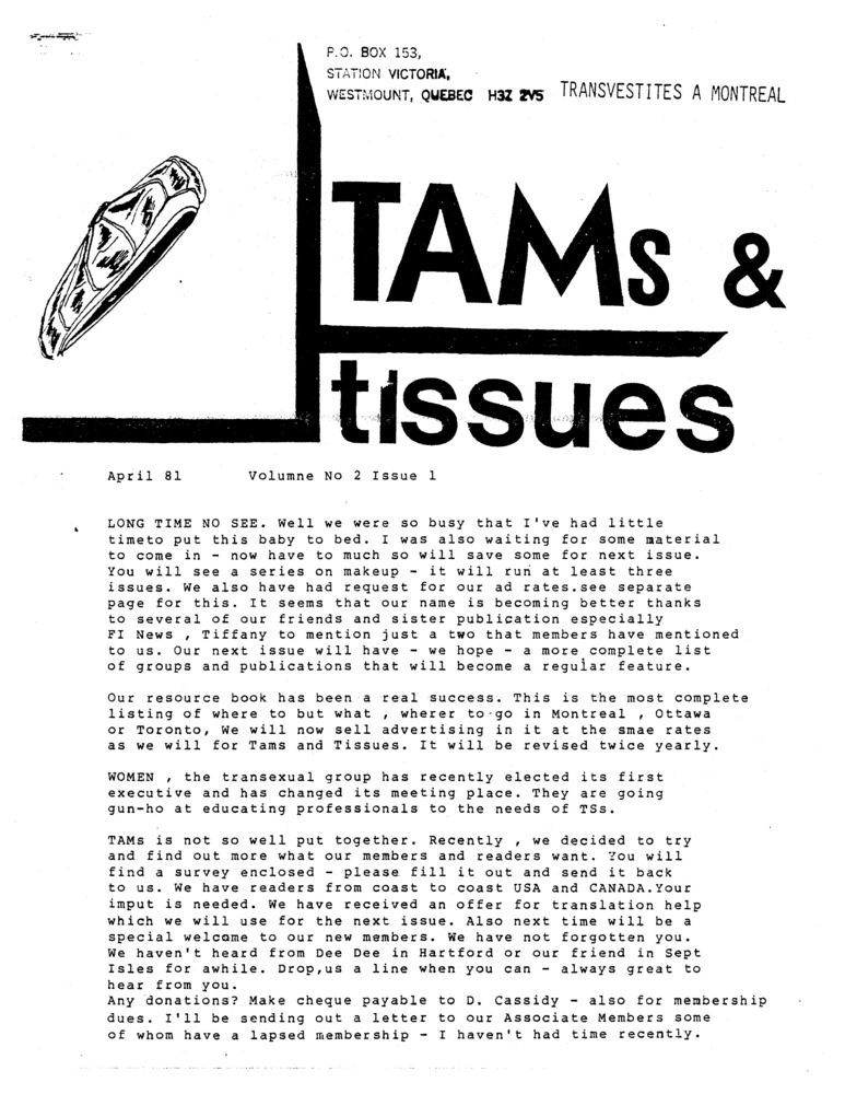 Download the full-sized PDF of TAMs & Tissues Vol. 2, No. 1 (April 1981)