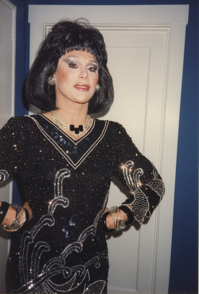Download the full-sized image of Photograph of Alexis Francois in Black Sequinned Dress