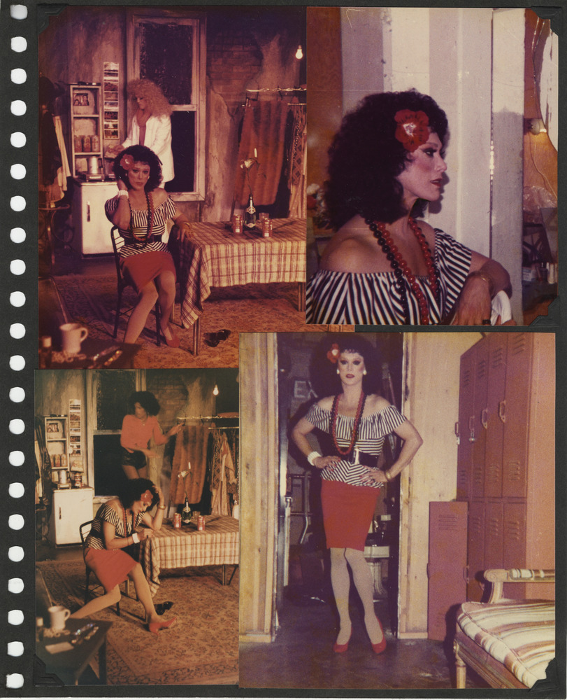 Download the full-sized image of Photographs of Alexis Francois with Red Flower in House