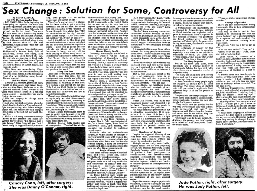 Download the full-sized image of Sex Change: Solution for Some, Controversy for All