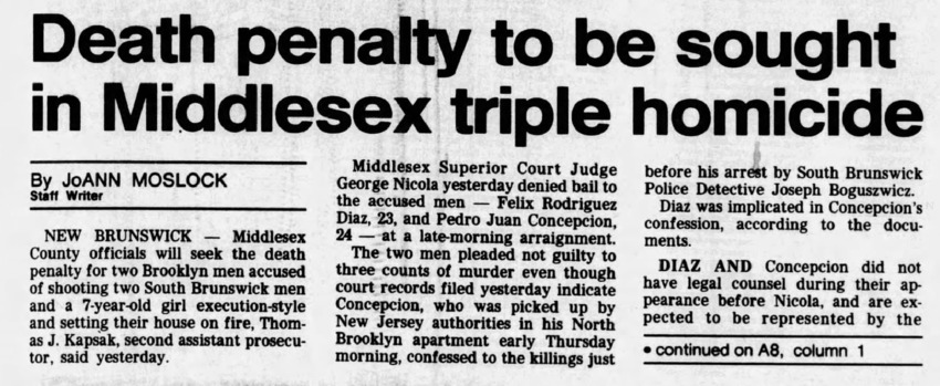 Download the full-sized PDF of Death Penalty to Be Sought in Middlesex Triple Homicide