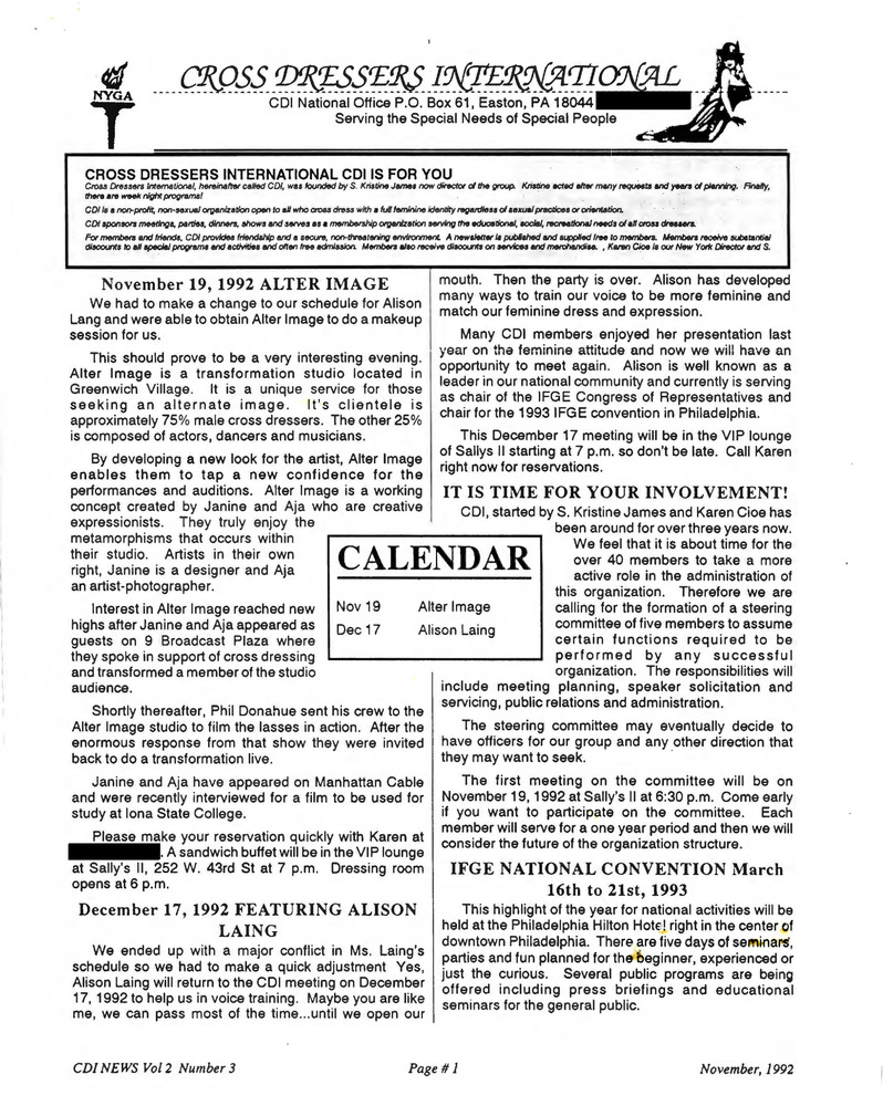 Download the full-sized PDF of Cross Dressers International Vol. 2 No. 3 (November 1992)