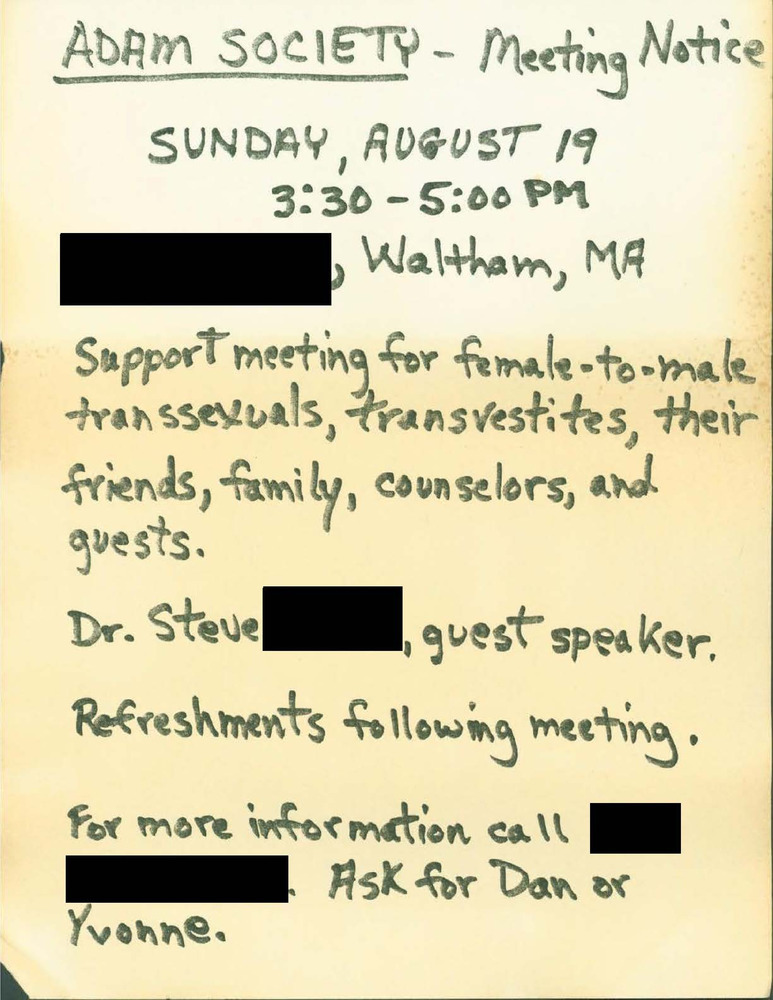 Download the full-sized PDF of Adam Society - Meeting Notice