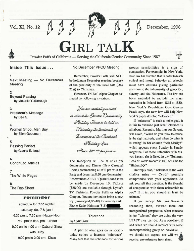 Download the full-sized PDF of Girl Talk, Vol. 11 No. 12 (December, 1996)