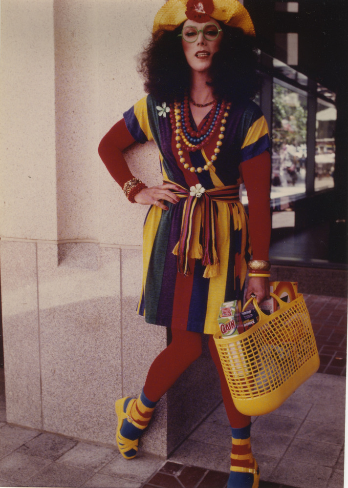 Download the full-sized image of Photograph of Alexis Francois Holding Groceries