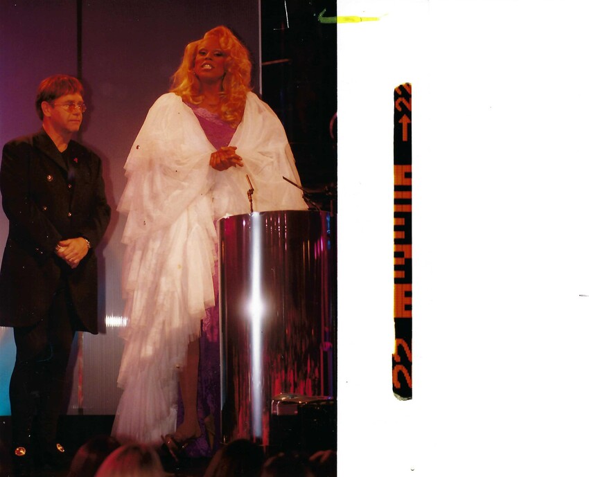 Download the full-sized image of Photo of RuPaul and Elton John 1991