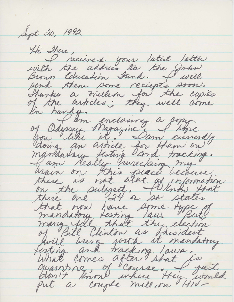 Download the full-sized PDF of Letter on Social Justice and AIDS Activism