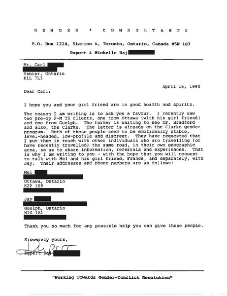 Download the full-sized image of Letter from Rupert Raj to Carl (April 16, 1990)