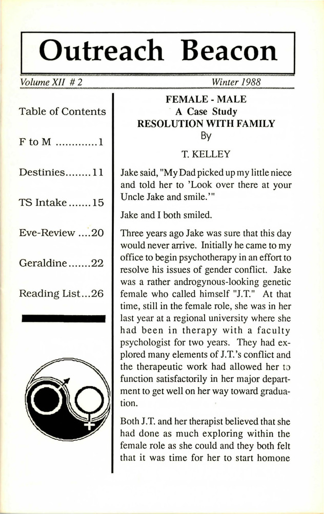 Download the full-sized PDF of Outreach Beacon Vol. 12 No. 2 (Winter 1988)