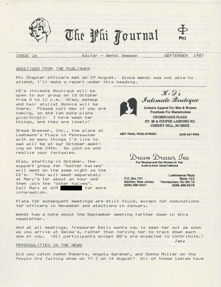 Download the full-sized PDF of The Phi Journal, Iss. 26 (September, 1987)