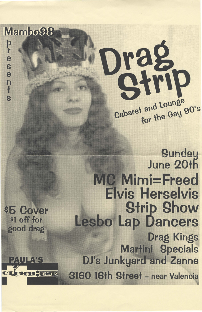 Download the full-sized PDF of Drag Strip flier with crowned woman