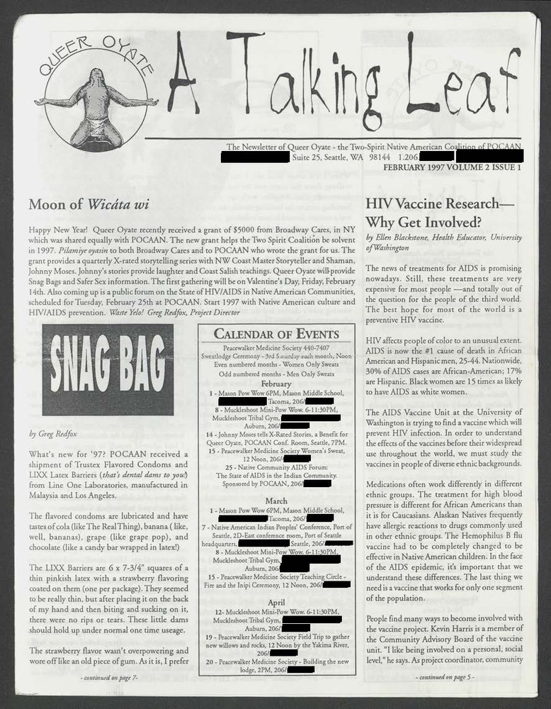 Download the full-sized PDF of Queer Oyate: A Talking Leaf, Volume 2, Issue 1